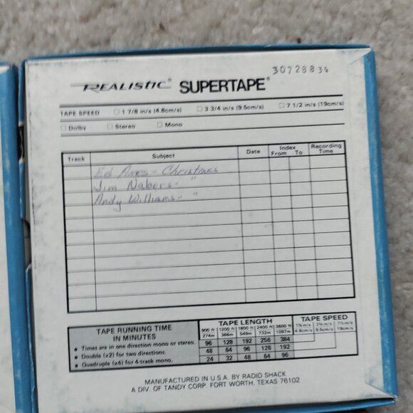 Vintage Lot of (6) Used Reel To Reel Recording Tapes Realistic Scotch - Picture 3 of 5